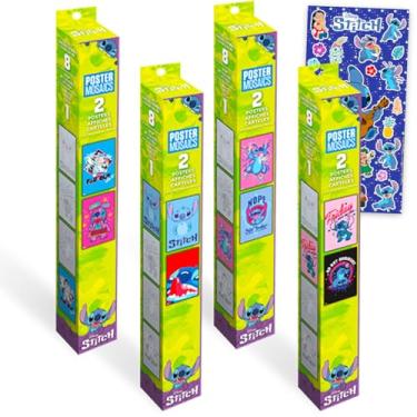 Imagem de Disney Lilo & Stitch Pacote de pôsteres para decoração de quarto de paredes com 8 impressões de arte de parede (30,5 cm x 45,7 cm) para decalque de telefone gigante mosaico plus | 91,4 cm x 122 cm