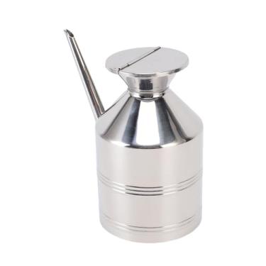 Imagem de Luqeeg Dispensador de óleo Recipiente de óleo de Cozinha Em Aço Inoxidável 304 com Parede Lisa e Bico para Molho de Soja, Vinagre e Muito Mais para Melhorar a Experiência Culinária (Sem alça 500 ml)