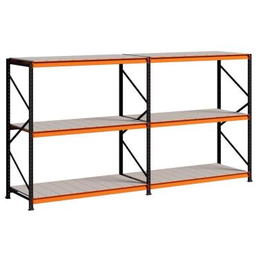 Imagem de Porta Pallet 3000kg 1 Inicial 1 Continuação 200x180x80 3 Níveis Com Bandeja De Aço MPP500 Amapá