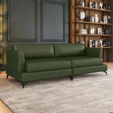 Imagem de Sofá Living Bipartido 270cm Indonésia Pés de Ferro material sintético 