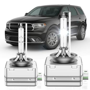 Imagem de SENROBO Adequado para Dodge Durango RT SRT GT SXT Sport 2014-2020 D3S Lâmpadas de farol de xenônio HID, 350% de brilho, lâmpada de feixe alto e baixo, branco 6000K, Plug and Play, pacote com 2