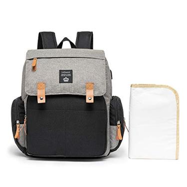 Imagem de Mochila Bolsa Maternidade Feminina Lequeen Impermeável Bebê Menina Menino