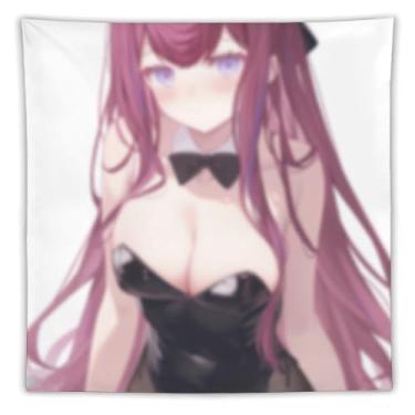 Imagem de LIEGBMEU Tapeçaria de biquíni sexy anime menina 152.4 cm x 152.4 cm interior exterior parede colcha arte decoração de tapeçaria caprichosa, AF354