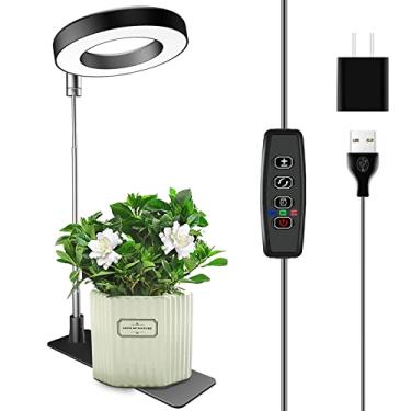 Imagem de Aokrean - Luz de cultivo de plantas, 48 luzes LED de espectro completo para plantas de interior, lâmpada de cultivo de altura ajustável com base, 3 espectros opcionais, 3/9/12 horas, 10 brilho, ideal