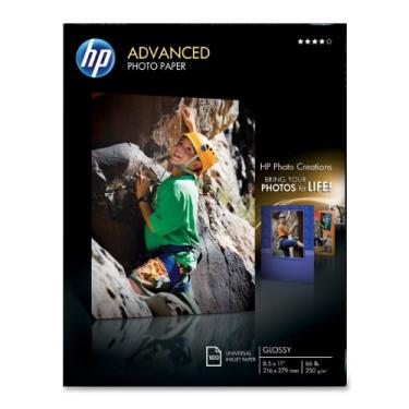 Imagem de HP Papel brilhante avançado Q7854A/100 folhas 21,5 x 28 cm