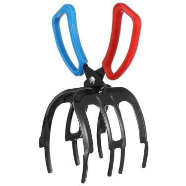 Imagem de Toyvian Pegador de peixe com 3 garras, alicate de pesca de metal, braçadeira de controle de peixe - Design de 3 dentes - Suporte portátil para garra de pesca para a maioria das águas doces