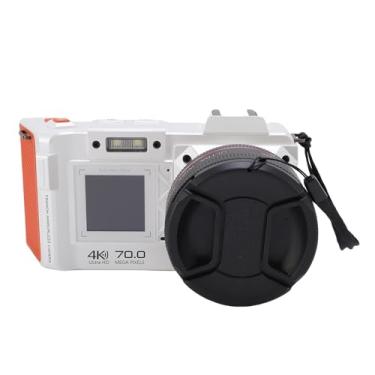 Imagem de aqxreight Câmera Digital 4K 4K de 70mp Com Flash 50x Zoom Wi -Fi DSLR Câmera Com Tela Flip de 3 "e Sapatos Quentes Foco F1.8 Abertura para Fotografia Vlogging Youtube Iniciantes (WHITE)