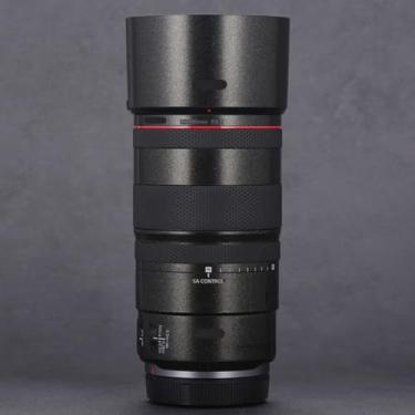 Imagem de Adesivo de câmera antiarranhões 100 2.8 capa de lente para Canon RF 100 mm F2.8 Película protetora macro decalque (preto estrelado)