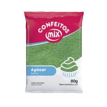 Imagem de Açúcar Colorido Para Bolos, Massas, Recheios, Docinhos Mix, Verde