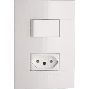 Imagem de Interruptor Simples + Tomada 2P+T 10A 250V, Decor, Schneider