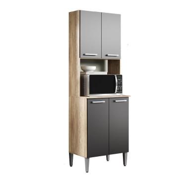 Imagem de Torre Quente Cozinha Arizona 2783 Carraro - Carvalho/preto Carvalho/preto