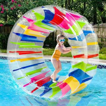 Imagem de Flutuador de piscina com roda de água inflável iGeekid 165 cm para cri