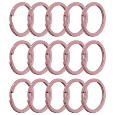 Imagem de 100 Unidades De Argola Italiana Rosa Bebe 28mm Para Lembrancinhas - Ru