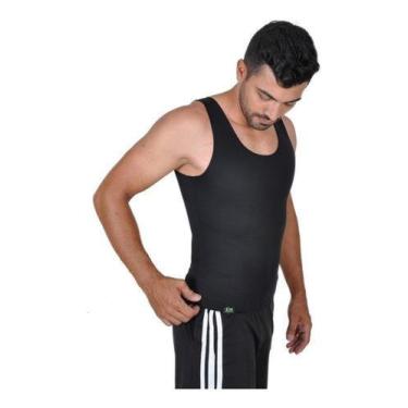 Imagem de Cinta Masculina T-Shirt Reduz E Queima Gordura Térmica Emagrecedora Le