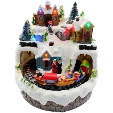 Imagem de Decoração Enfeite Natal Resina Presépio Musical Natalino 20cm