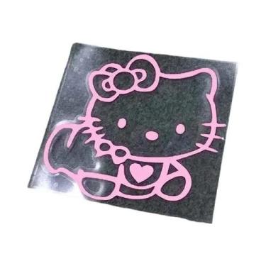 Imagem de Adesivos Decorativos Hello Kitty Rosa para Carro e Motocicleta Honda -
