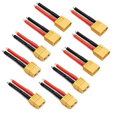 Imagem de elechawk 5 Pares Xt60 Plug Conector Fêmea E Macho Com Fio De Silicone 14Awg Para Rc Lipo Bateria Cabo Drone Carro Barco