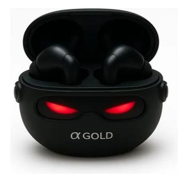 Imagem de Fone de Ouvido Gamer TWS FN-B48 - Bluetooth 5.4, Redução de Ruído, Estojo com LED Robótico, Microfone Excelente