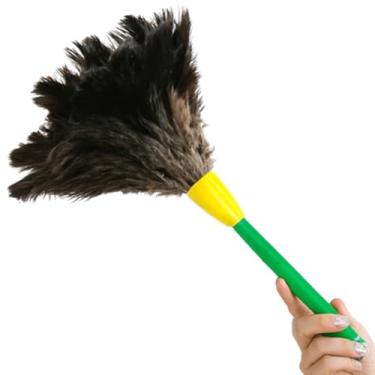 Imagem de Espanador de Pó Penas de Avestruz Multiuso com Cabo Longo Limpeza de Móveis, Carro, Casa e Escritório, Cerdas Macias