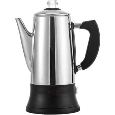 Imagem de Coador De Café Elétrico, Máquina De Café Expresso De Fogão De Aço Inoxidável, Coador De Café Elétrico De 12 Xícaras 1.8l, Cafeteira De Fogão, 1.8l