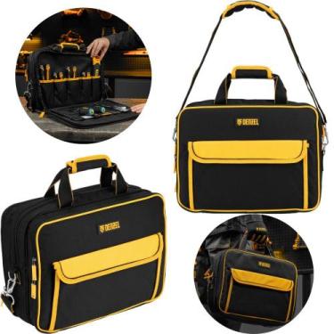 Imagem de Bolsa de Ferramentas Reforçada 15kg c/ 3 Seções, 28 Bolsos e Alça Ombr