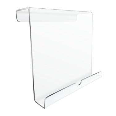 Imagem de Lljsszr Suporte para Livros em Esteira, Suporte para Livros, Suporte para Leitura, Porta-revistas, Suporte de Acrílico Transparente com Fixação Rápida para Ac, Claro