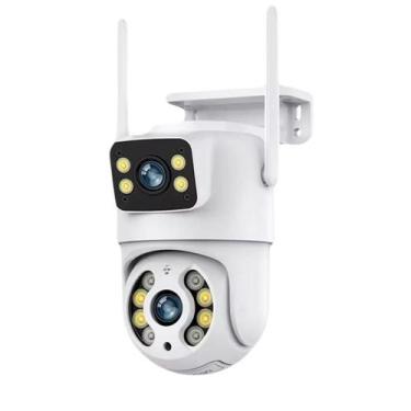 Imagem de Câmera Vigilância Visão Wifi Branca Externa - Relet