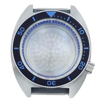 Imagem de FEIYASHI Caixa de relógio moderna de aço inoxidável de 41 mm vidro de safira para movimento NH35 NH34 NH36 peças de relógio modificadas Abalone Skx (para movimento NH35 34 36 38 + anel capítulo azul