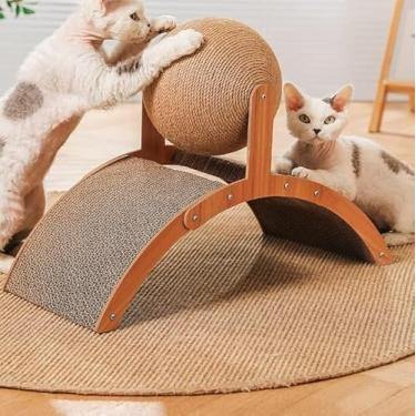 Imagem de Almofada de arranhar para gatos, arranhador de gato, arranhador de papelão para gatos, arranhador de gatinho, tábua de arranhar gatos de sisal, almofada para arranhar gatos - Fanjun-AMTECH (G)