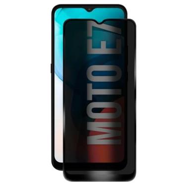 Imagem de [GL CASES] Pelicula Moto E7 Pelicula Privacidade Motorola Moto E7 Anti Risco Película Privativa De Vidro Temperado 3D Proteção 9H Anti Espião Cobertura Total Da Tela + Kit Limpeza Para Aplicação