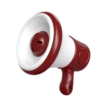 Imagem de Baoblaze Mini megafone megafone amplificador portátil novidade chaveiro brinquedo compacto alto-falante com corrente para meninos meninas idades 5+ adultos, Vermelho