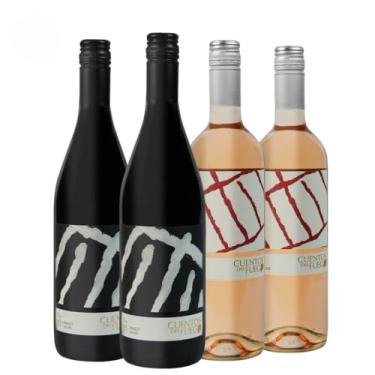 Imagem de Kit com 4 Vinhos Chilenos 2 Tinto Pinot Noir e 2 Rosé Carmenere 750ml