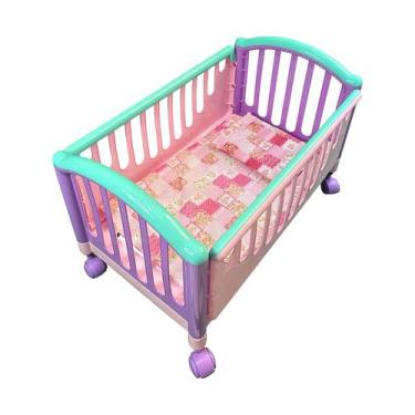 Imagem de Berço Boneca Bebê Reborn Meu Soninho Ajustável 55cm Monte Líbano