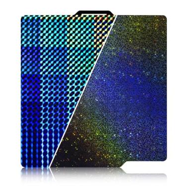 Imagem de Placa de construção dupla face PEY H1H para Bambu Lab A1/X1/X1C/X1E/P1P/P1S,PEY estrelado arco-íris suave +Phantom H1H Placa de cama de aço com mola Plataforma flexível 257x257mm para Bambu Labs