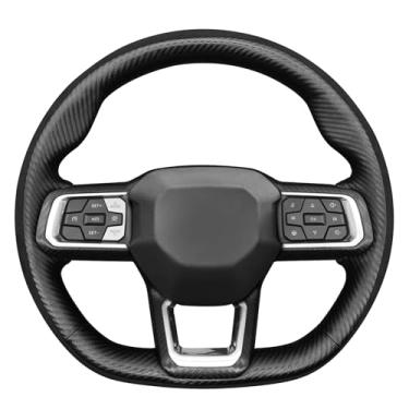 Imagem de MEWANT Capa de volante costurada à mão estilo 3D para Ford Mustang 2024 2025 Acessórios de volante para Ford Mustang 2024 2025