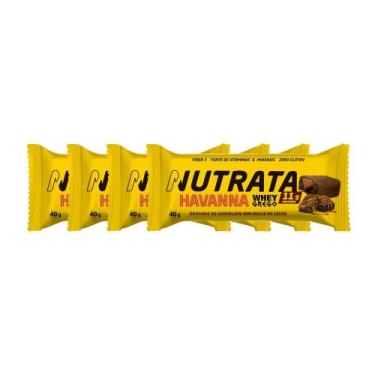Imagem de Kit 4 Barra de Proteína Nutrata Havanna Whey Grego Sabor Chocolate com