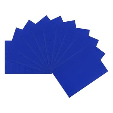Imagem de uxcell 10 folhas de papel de papelão ondulado, azul escuro, 35,5 x 25,4 cm, para projetos de artesanato e bricolage