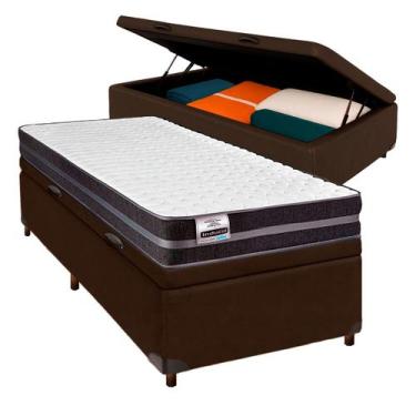 Imagem de Cama Box Bau Blindado Solteiro + Colchão Molas Ultralastic - Inducol