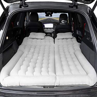 Imagem de Colchão de ar SUV, cama de carro inflável com bomba e travesseiro elétrico, superfície de flocagem, almofada de dormir para viagem SUV Sedan banco traseiro barraca do porta-malas Chevy Jeep Wrangler Toyota Honda Civic