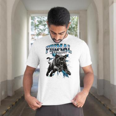 Imagem de Camiseta Masculina Manga Curta Pantera Negra Estilosa Casual em Algodão do P ao G1-Masculino