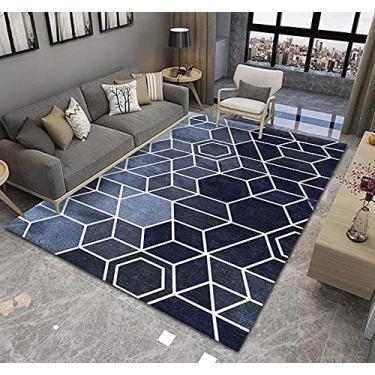 Imagem de Tapete de área para sala de estar quarto tapete decoração tapete de chão 3D bloco de losango tapete geométrico almofadas antiderrapantes corredores internos B-180 * 280cm (Cor: B, Tamanho: 180 * 280cm)