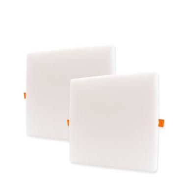 Imagem de Kit 2 Painel Led Borda Infinita 24w Embutir Sobrepor 2em1 Quadrado 6000k