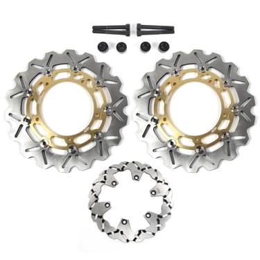 Imagem de Arashi Discos de freio dianteiros traseiros grandes para Yamaha XP T-max 500 2004-2007, acessórios de substituição de motocicleta dourado