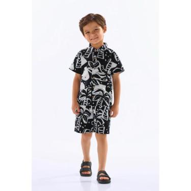 Imagem de Conjunto em Algodão Infantil Up Baby, Preto, 2