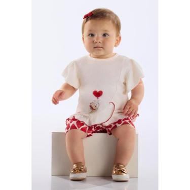 Imagem de Conjunto Blusa e Ciclista para Bebê Up Baby, Bege, M