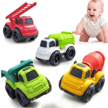 Imagem de Conjunto de carros de brinquedo Baimiby Dump Truck and Mixer Cement pa