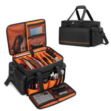 Imagem de Bolsa de arquivos para cabos de DJ Trunab com divisórias ajustáveis de