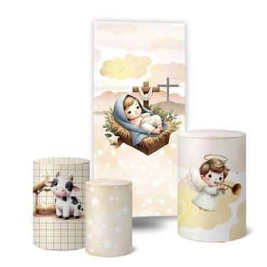 Imagem de Trio Capas Cilindro Painel Lateral Romano Natal - Fadrix, K5NAT0068