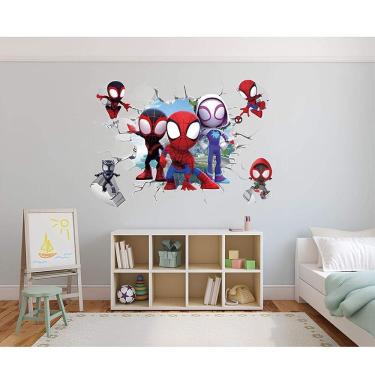 Imagem de Adesivo De Parede Homem Aranha E Seus Amigos