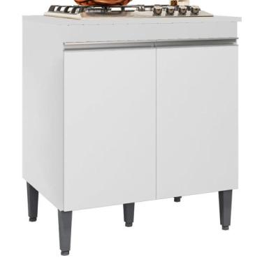 Imagem de Balcao Com Tampo Para Cooktop 2 PT 79 cm Andreia REAJL Moveis, Branco